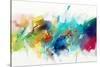 Abstract Colorful Oil Painting on Canvas Texture. Hand Drawn Brush Stroke, Oil Color Paintings Back-pluie_r-Stretched Canvas