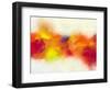 Abstract Colorful Oil Painting on Canvas Texture. Hand Drawn Brush Stroke, Oil Color Paintings Back-pluie_r-Framed Art Print