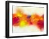 Abstract Colorful Oil Painting on Canvas Texture. Hand Drawn Brush Stroke, Oil Color Paintings Back-pluie_r-Framed Art Print