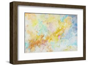 Abstract Colorful Oil Painting on Canvas Texture.-Nongkran_ch-Framed Photographic Print