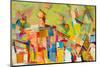 Abstract Colorful Oil Painting on Canvas-Gurgen Bakhshetyan-Mounted Premium Photographic Print