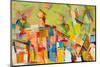 Abstract Colorful Oil Painting on Canvas-Gurgen Bakhshetyan-Mounted Photographic Print