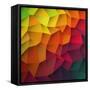 Abstract Colorful Patches Background-pashabo-Framed Stretched Canvas