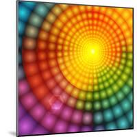 Abstract Colorful Shining Circle Tunnel Background-art_of_sun-Mounted Art Print