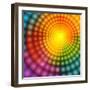 Abstract Colorful Shining Circle Tunnel Background-art_of_sun-Framed Art Print