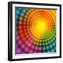 Abstract Colorful Shining Circle Tunnel Background-art_of_sun-Framed Art Print