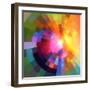 Abstract Colorful Shining Circle Tunnel Background-art_of_sun-Framed Art Print