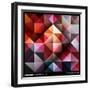 Abstract Colorful Triangles Background. Vector.-adistock-Framed Art Print