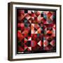 Abstract Colorful Triangles Background. Vector.-adistock-Framed Art Print