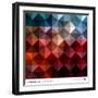 Abstract Colorful Triangles Background. Vector.-adistock-Framed Art Print