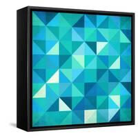 Abstract Colorful Triangles-art_of_sun-Framed Stretched Canvas