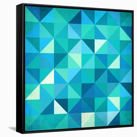 Abstract Colorful Triangles-art_of_sun-Framed Stretched Canvas