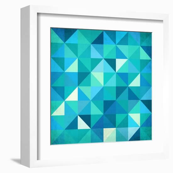 Abstract Colorful Triangles-art_of_sun-Framed Art Print