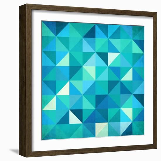 Abstract Colorful Triangles-art_of_sun-Framed Art Print