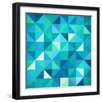 Abstract Colorful Triangles-art_of_sun-Framed Art Print