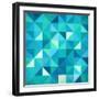 Abstract Colorful Triangles-art_of_sun-Framed Art Print