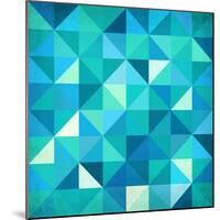 Abstract Colorful Triangles-art_of_sun-Mounted Art Print