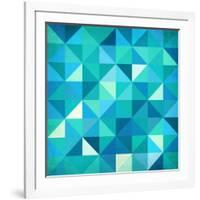 Abstract Colorful Triangles-art_of_sun-Framed Art Print