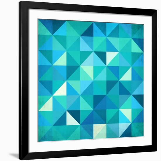 Abstract Colorful Triangles-art_of_sun-Framed Art Print