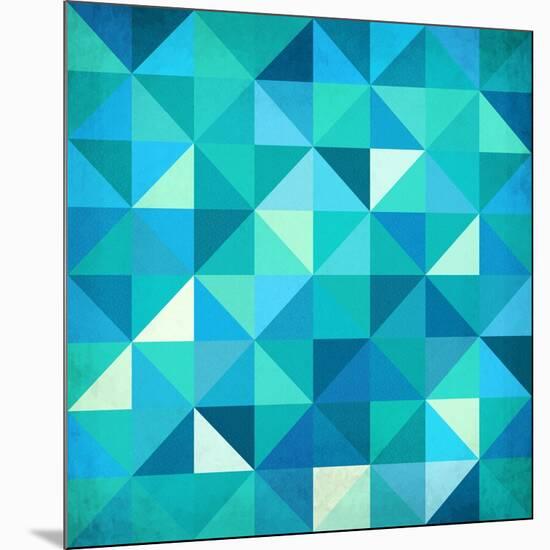 Abstract Colorful Triangles-art_of_sun-Mounted Art Print