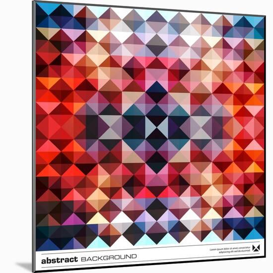 Abstract Colorful Triangles-adistock-Mounted Art Print