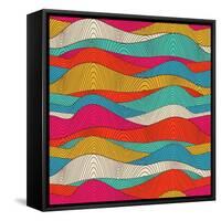 Abstract Colorful Wave Pattern-Markovka-Framed Stretched Canvas