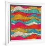 Abstract Colorful Wave Pattern-Markovka-Framed Art Print