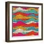 Abstract Colorful Wave Pattern-Markovka-Framed Art Print