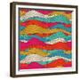 Abstract Colorful Wave Pattern-Markovka-Framed Premium Giclee Print