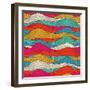 Abstract Colorful Wave Pattern-Markovka-Framed Art Print