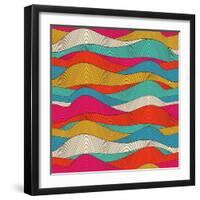 Abstract Colorful Wave Pattern-Markovka-Framed Art Print