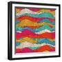 Abstract Colorful Wave Pattern-Markovka-Framed Art Print