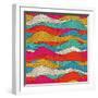 Abstract Colorful Wave Pattern-Markovka-Framed Art Print