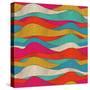 Abstract Colorful Wave Pattern-Markovka-Stretched Canvas