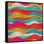 Abstract Colorful Wave Pattern-Markovka-Framed Stretched Canvas