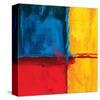 Abstract Composition in Blue-Carmine Thorner-Stretched Canvas