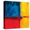 Abstract Composition in Blue-Carmine Thorner-Stretched Canvas