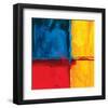 Abstract Composition in Blue-Carmine Thorner-Framed Art Print