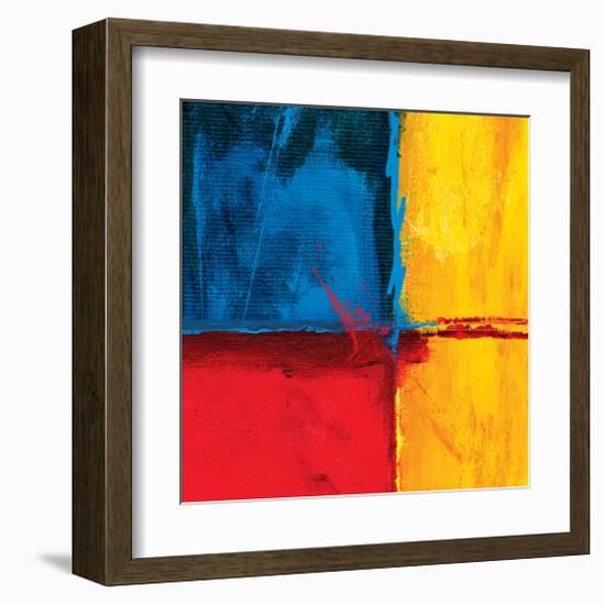 Abstract Composition in Blue-Carmine Thorner-Framed Art Print