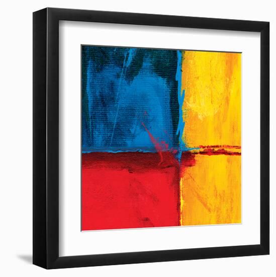 Abstract Composition in Blue-Carmine Thorner-Framed Art Print