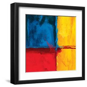 Abstract Composition in Blue-Carmine Thorner-Framed Art Print