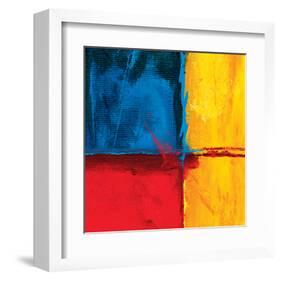 Abstract Composition in Blue-Carmine Thorner-Framed Art Print