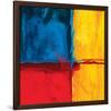 Abstract Composition in Blue-Carmine Thorner-Framed Art Print