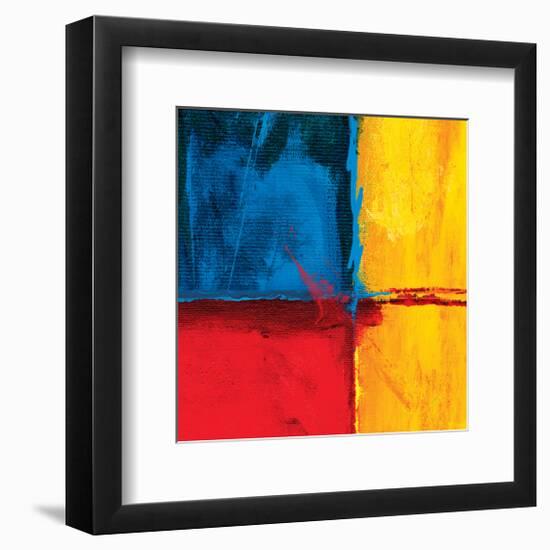 Abstract Composition in Blue-Carmine Thorner-Framed Art Print