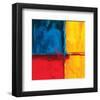 Abstract Composition in Blue-Carmine Thorner-Framed Art Print