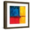 Abstract Composition in Blue-Carmine Thorner-Framed Art Print