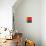 Abstract Composition in Red-Carmine Thorner-Stretched Canvas displayed on a wall