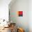 Abstract Composition in Red-Carmine Thorner-Stretched Canvas displayed on a wall