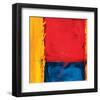 Abstract Composition in Red-Carmine Thorner-Framed Art Print