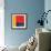 Abstract Composition in Red-Carmine Thorner-Framed Art Print displayed on a wall